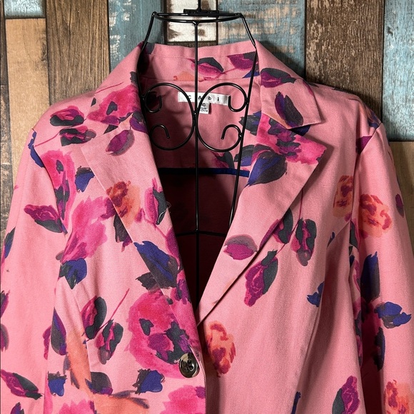 CAbi Pink and Purple Floral Jacket - Picture 3 of 16